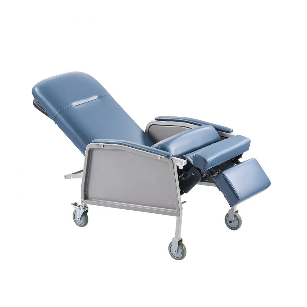 VEVOR Geri Chair Recliner 3-Position Reclining Geri Chair with Tray & 4 Wheels