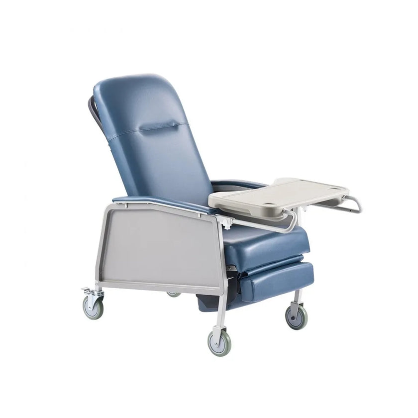 VEVOR Geri Chair Recliner 3-Position Reclining Geri Chair with Tray & 4 Wheels