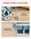 VEVOR Geri Chair Recliner 4-Position Reclining Geri Chair with Trays & 4 Wheels