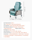 VEVOR Geri Chair Recliner 4-Position Reclining Geri Chair with Trays & 4 Wheels