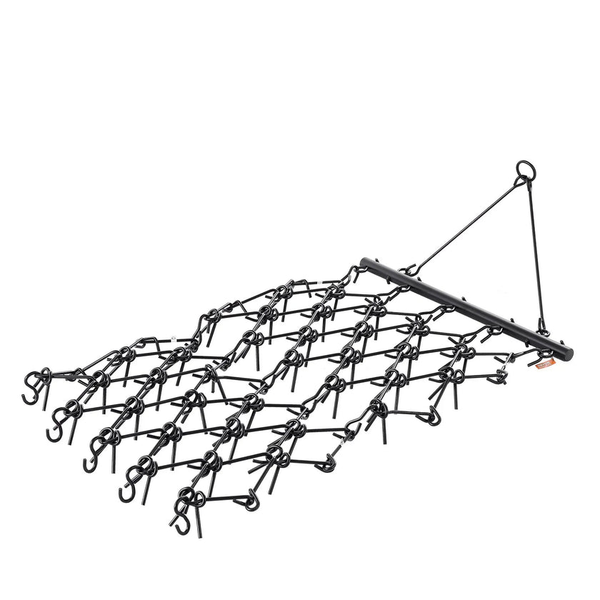 VEVOR Drag Harrow 4 x 4 ft Chain Harrow ATV Lawn Rake for Landscape Leveling
