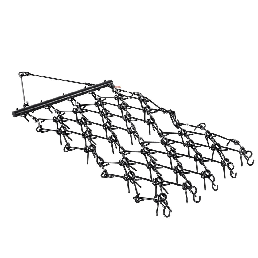 VEVOR Drag Harrow 4 x 4 ft Chain Harrow ATV Lawn Rake for Landscape Leveling