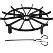 Wheel Fire Grate Fire Pit Log Grate 24-inch Fire Pit Grate Round Fire Pit Wheels