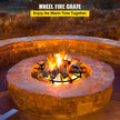 VEVOR 40in Fire Grate Log Grate ,Wagon Wheel Firewood Grates 16 Iron Bars, Fireplace Grates Burning Rack Holder 12 Legs for Indoor Chimney, Hearth Wood Stove and Outdoor Camping Fire Pit