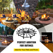 VEVOR 40in Fire Grate Log Grate ,Wagon Wheel Firewood Grates 16 Iron Bars, Fireplace Grates Burning Rack Holder 12 Legs for Indoor Chimney, Hearth Wood Stove and Outdoor Camping Fire Pit