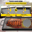 VEVOR Rectangle Fire Pit Grate, 40 x 15 inch Fire Pit Grill Grate, X-Marks Rectangle Grill Grate, Black Steel Fire Grate, Fire Pit Cooking Grate with Handles, Fire Grill Grate for Fire Pit, Campfire