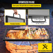 VEVOR Rectangle Fire Pit Grate, 40-inch Fire Pit Grill Grate, X-Marks Rectangle Grill Grate, Black Steel Fire Grate, Fire Pit Cooking Grate with Handles, Fire Grill Grate for Fire Pit, Campfire
