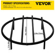 VEVOR Fire Pit Grate, Heavy Duty Iron Round Firewood Grate, Round Wood Fire Pit Grate 18