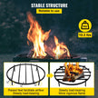 VEVOR Fire Pit Grate, Heavy Duty Iron Round Firewood Grate, Round Wood Fire Pit Grate 24\