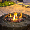 VEVOR Fire Pit Grate, Heavy Duty Iron Round Firewood Grate, Round Wood Fire Pit Grate 24\