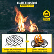 VEVOR Fire Pit Grate, Heavy Duty Iron Round Firewood Grate, Round Wood Fire Pit Grate 24