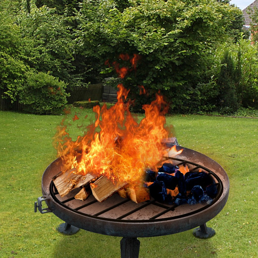 VEVOR Fire Pit Grate, Heavy Duty Iron Round Firewood Grate, Round Wood Fire Pit Grate 24