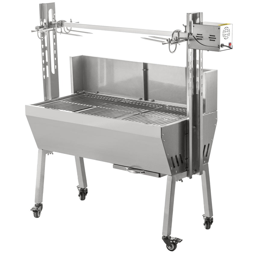 VEVOR 132 lbs/60KG 110V 132 lbs/60KG Rotisserie Grill Roaster BBQ Pig Lamb Stainless Steel, 132 lbs/60KG