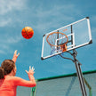 VEVOR Basketball Hoop, 7.6-10 ft Adjustable Height Portable Backboard System, 54 inch Basketball Hoop & Goal, Kids & Adults Basketball Set with Wheels, Stand, and Fillable Base, for Outdoor/Indoor