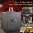 VEVOR Safe, 1.8 Cubic Feet Home Safe, Steel Security Safe with Digital Keypad and 2 Keys, Cabinet Safe with Fire-proof Bag, Protect Cash, Gold, Jewelry, Documents for Home, Hotel, 15.8x13x16.9 inches