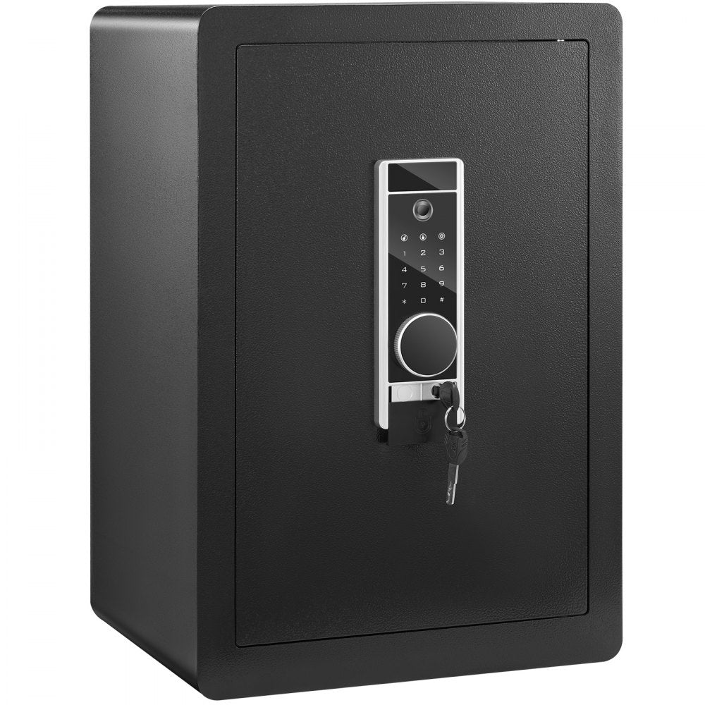 VEVOR Safe, 2.2 Cubic Feet Home Safe, Steel Security Safe with Fingerprint, Digital Keypad and 2 Keys, Cabinet Safe with Large Fire-proof Bag, Protect Cash, Gold, Jewelry, Documents, 15.8x13x23.6 inch