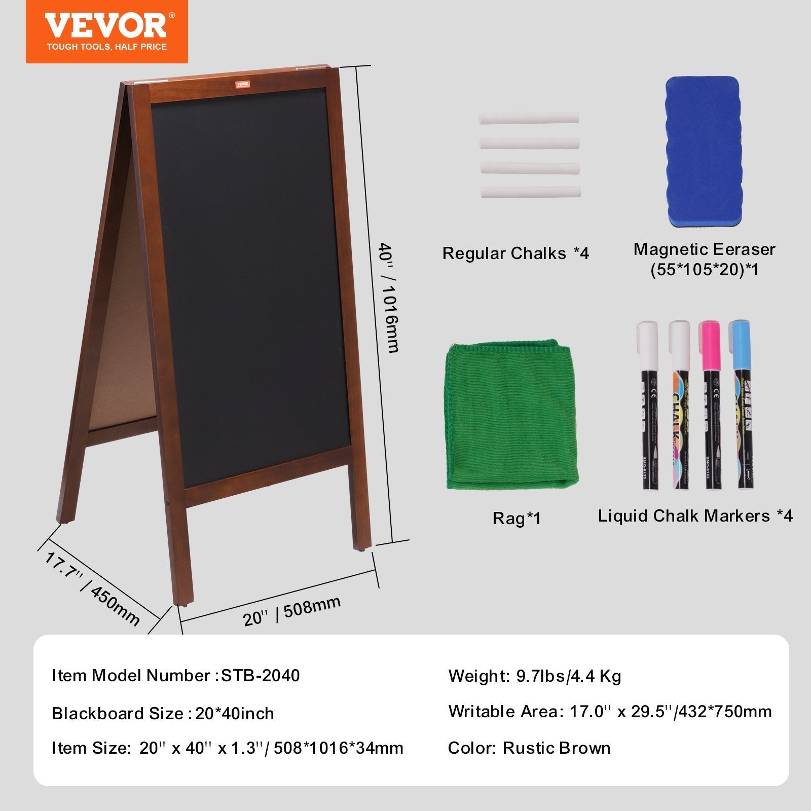 VEOVR A Frame Chalkboard Sign, 20