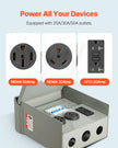 VEVOR Temporary Power Outlet Panel RV Electrical Panel 20 30 50 Amp Outlet Box