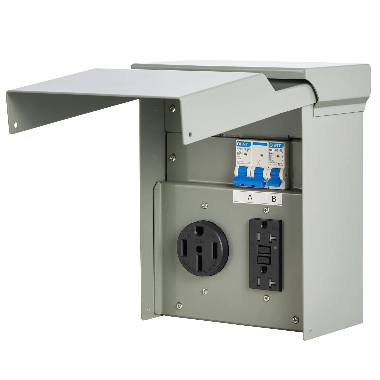 VEVOR Temporary Power Outlet Panel RV Electrical Panel 20 50 Amp RV Outlet Box