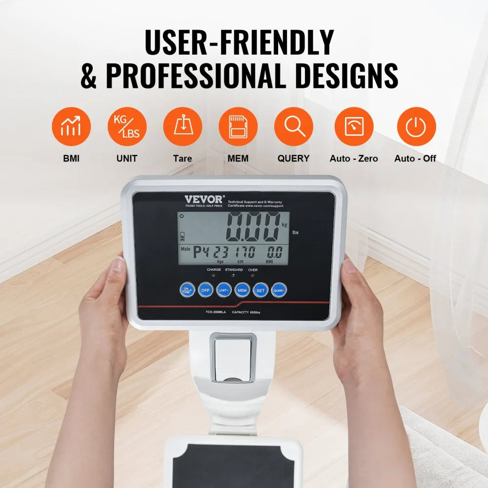 VEVOR Medical Digital Scale Professional Physician Scale for Weight Height 660LB