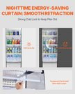 VEVOR Open Air Merchandiser 3-Tier Display Cooler with Air Curtain 7.8cu.ft.
