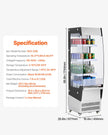 VEVOR Open Air Merchandiser 3-Tier Display Cooler with Air Curtain 7.8cu.ft.