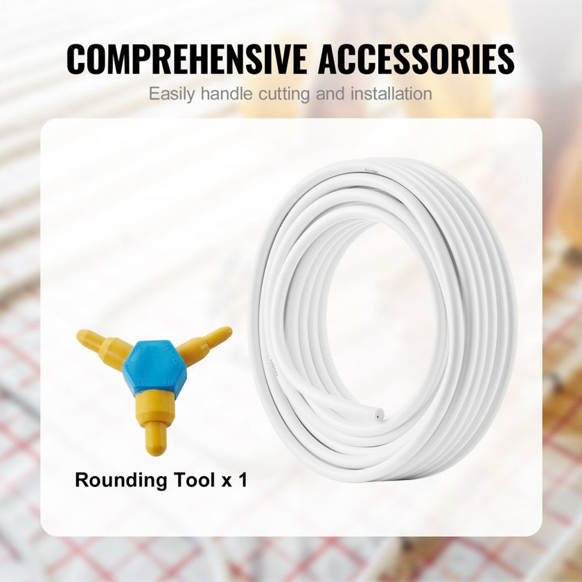VEVOR PEX-AL-PEX Tube, 82ft, 5/8'' Diameter Aluminum-Plastic Composite Pipe Oxygen Barrier Radiant Floor PEX Pipe, 0.08'' Thickness Radiant Heat Floor Plumbing 25M Inner Aluminum Layer PEX Tubing Pipe