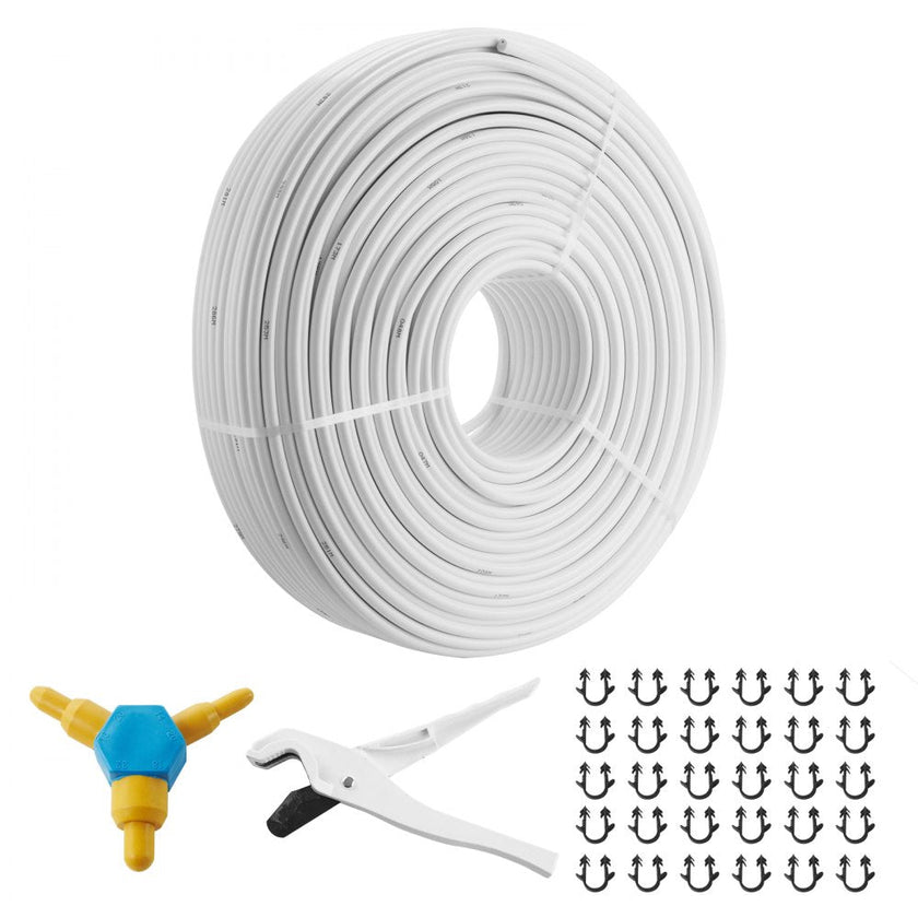 VEVOR PEX-AL-PEX Tube, 984ft, 5/8'' Diameter Aluminum-Plastic Composite Pipe Oxygen Barrier Radiant Floor PEX Pipe, 0.08'' Thickness Radiant Heat Floor Plumbing Inner Aluminum Layer PEX Tubing Pipe