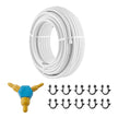 VEVOR PEX-AL-PEX Tube, 164 ft, 0.79'' Diameter Aluminum-Plastic Composite Pipe Oxygen Barrier Radiant Floor PEX Pipe, 0.08'' Thickness Radiant Heat Floor Plumbing Inner Aluminum Layer PEX Tubing Pipe