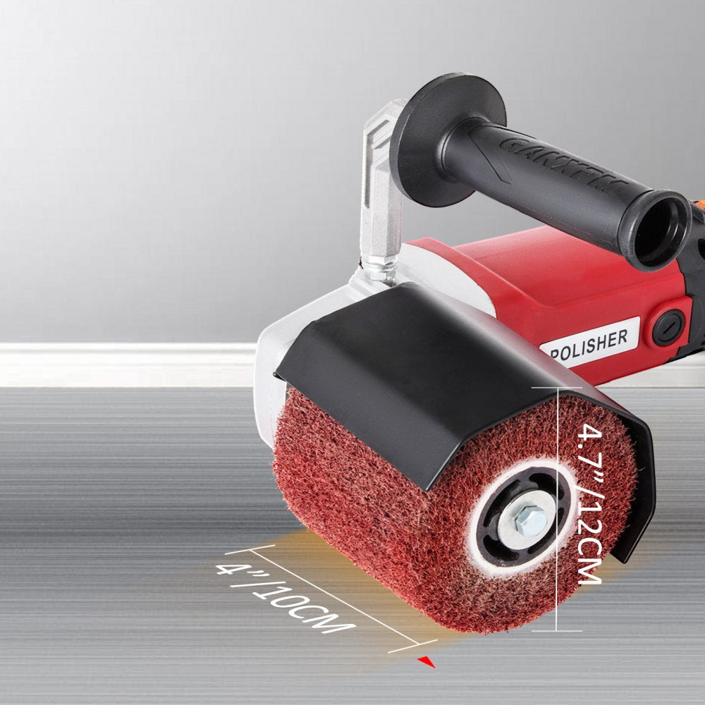 VEVOR 1200W Burnishing Polishing Machine 500-3000 RPM Handle Polishing Machine 110V Wheel Polisher Sander Wire Drawing Machine with 4 Wheels