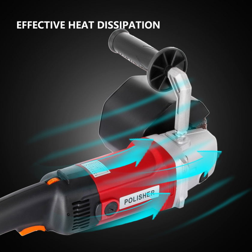 VEVOR 1200W Burnishing Polishing Machine 500-3000 RPM Handle Polishing Machine 110V Wheel Polisher Sander Wire Drawing Machine with 4 Wheels