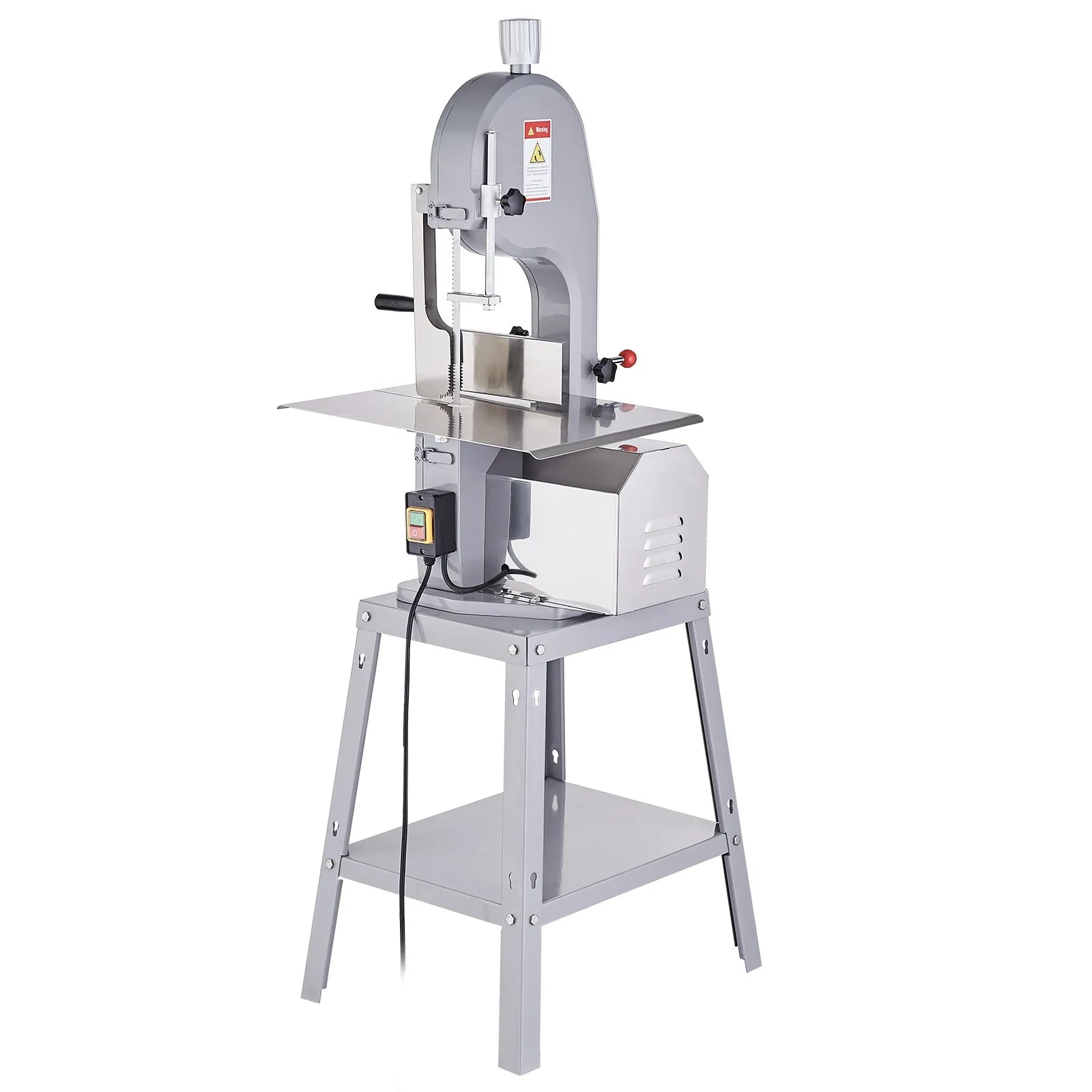 VEVOR Commercial Electric Meat Bandsaw, 1500W Stainless Steel Vertical Bone Sawing Machine, Workbeach 19.3