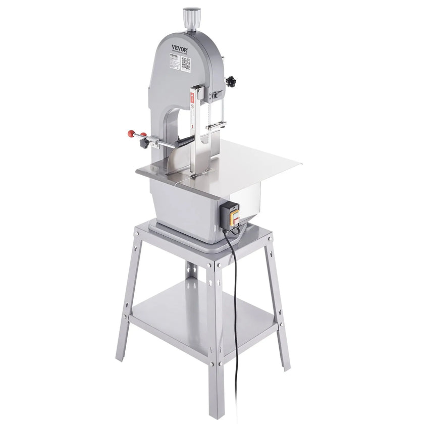 VEVOR Commercial Electric Meat Bandsaw, 1500W Stainless Steel Vertical Bone Sawing Machine, Workbeach 19.3