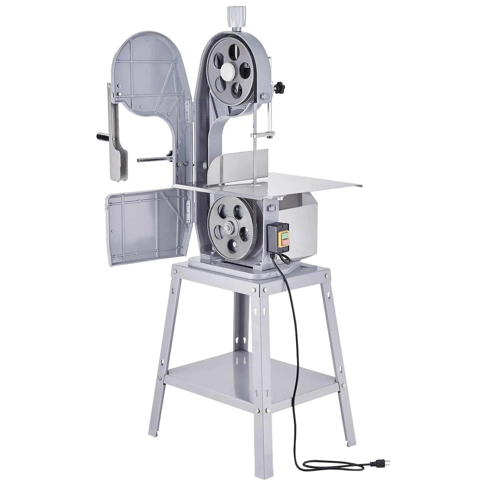VEVOR Commercial Electric Meat Bandsaw, 1500W Stainless Steel Vertical Bone Sawing Machine, Workbeach 19.3