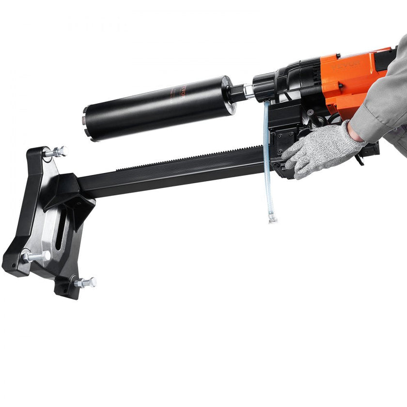 VEVOR Diamond Core Drilling Machine, 10in Wet Concrete Core Drill Rig with Stand Wheels, 750RPM Speed & 1-1/4