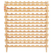 VEVOR 72 Bottle Upgrade Modular Wine Rack Bamboo Wood Display Shelf 8-Tier