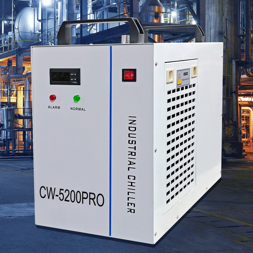 VEVOR Industrial Chiller, CW5200 Industrial Water Chiller, 1400W Cooling Capacity, 6L Capacity Cooling Water, Precise Thermostat Recirculating Chiller for 130/150W Engraving Machine Cooling Machine