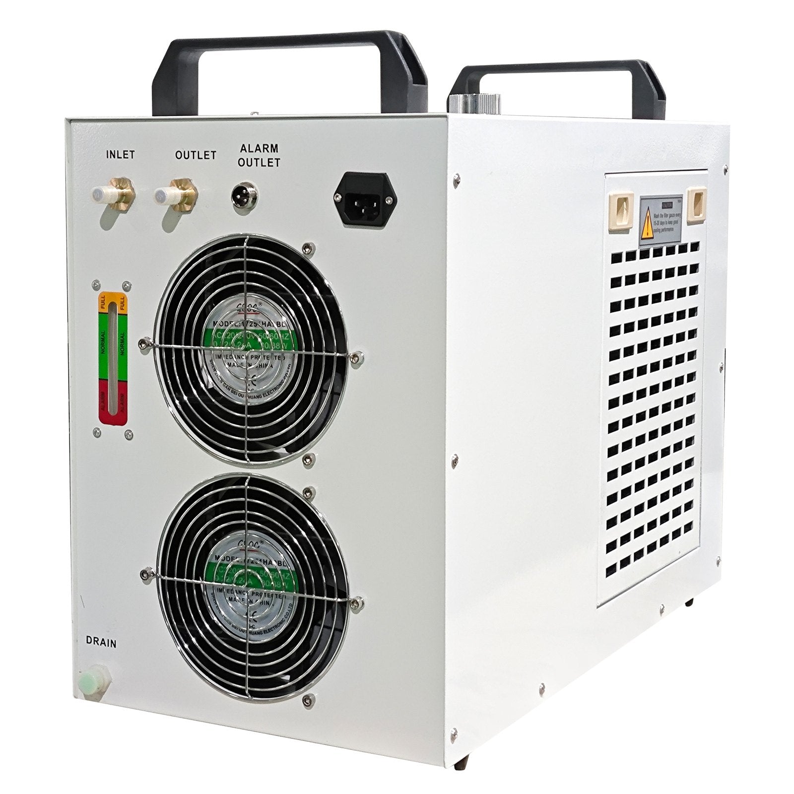VEVOR Industrial Chiller, CW5200 Industrial Water Chiller, 1400W Cooling Capacity, 6L Capacity Cooling Water, Precise Thermostat Recirculating Chiller for 130/150W Engraving Machine Cooling Machine