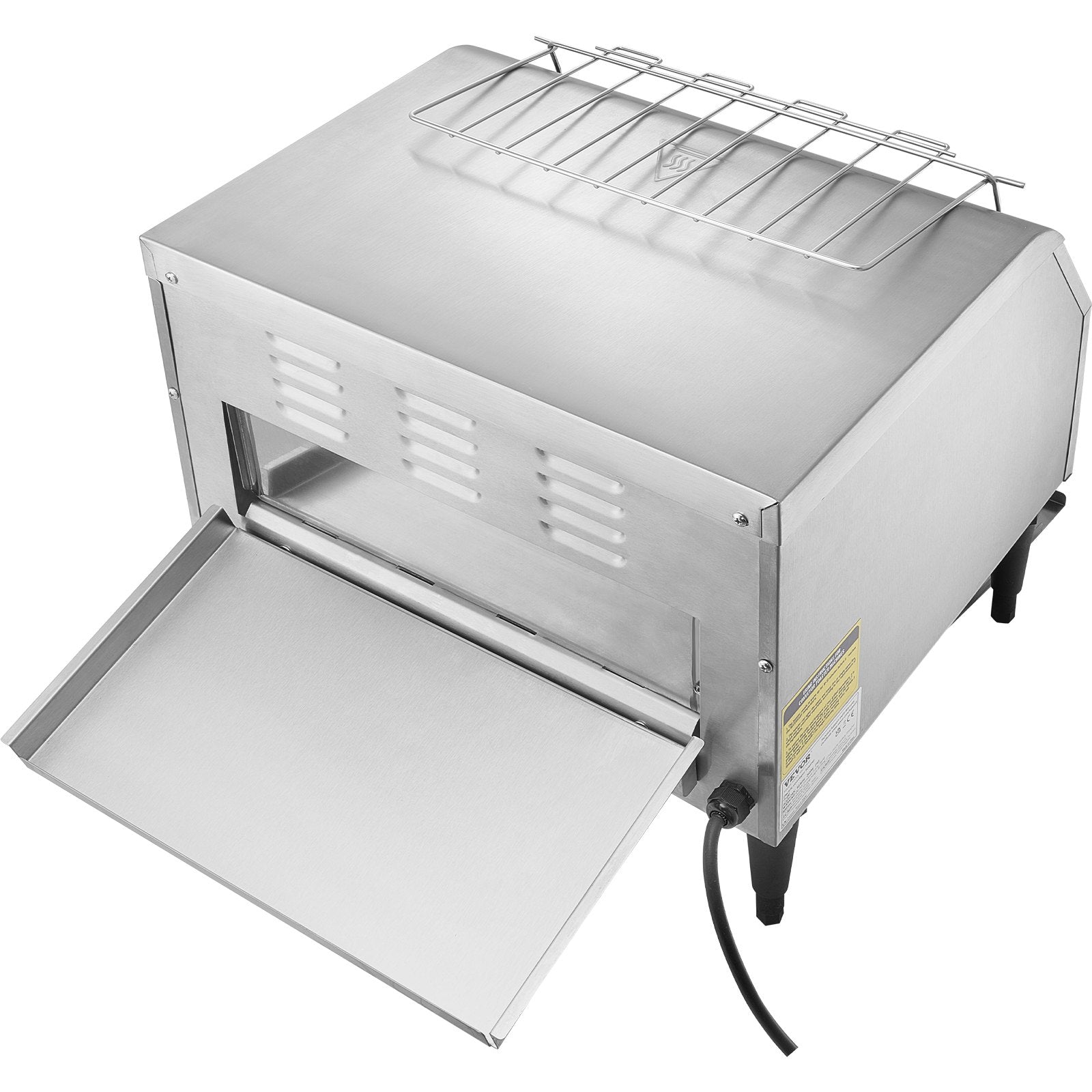 VEVOR Commercial Conveyor Toaster, 450 Slices/Hour Conveyor Belt Toaster, Heavy Duty Stainless Steel Commercial Toaster Oven, Electric  Restaurant Commercial Toaster for Toast Bun, Bagel, Bread