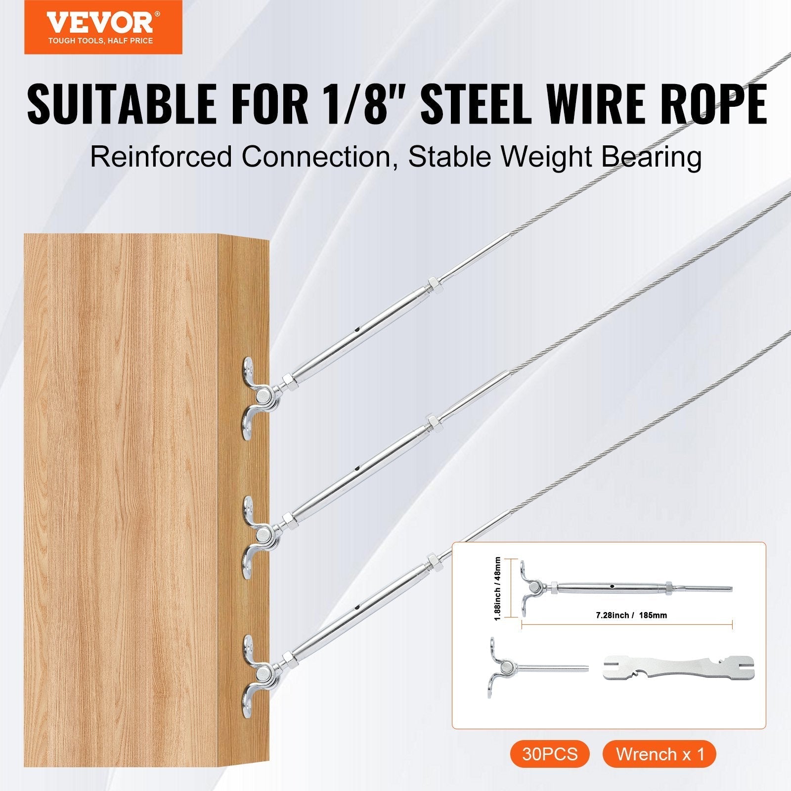 VEVOR T316 Stainless Steel Adjustable Angle 1/8