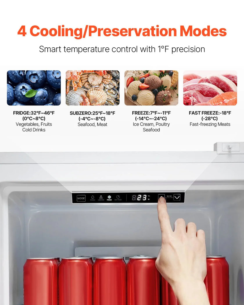 VEVOR Convertible Freezer/Refrigerator 11 Cu.Ft Frost Free Upright Freezer Home