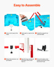 VEVOR Kids Basketball Hoop Height Adjustable Portable Basketball Court for Kids