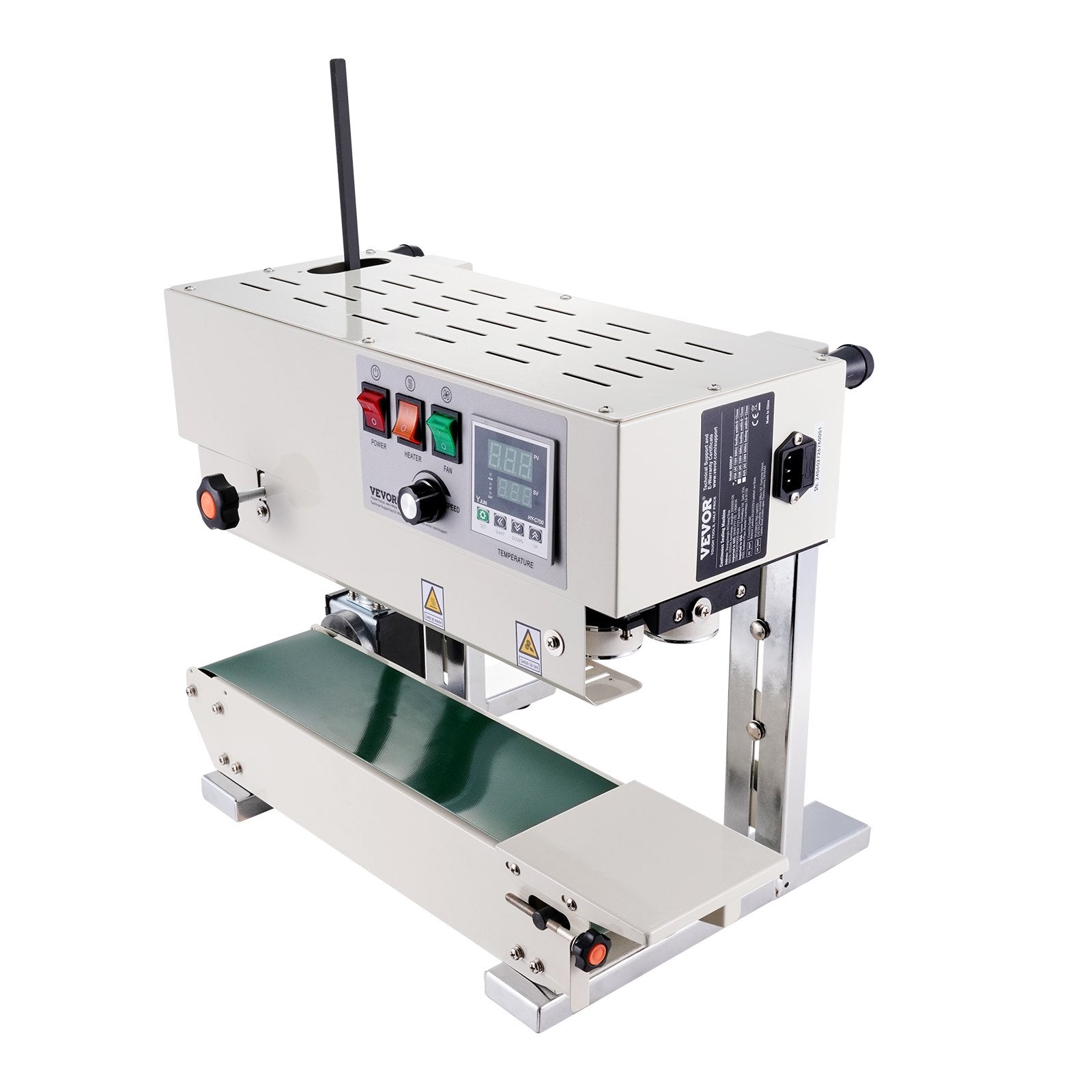 VEVOR Continuous Bag Band Sealing Machine Vertical Band Sealer Carbon Steel