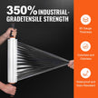 VEVOR Stretch Film, 15 inches x 1000 feet, 1 Pack, 60 Gauge Industrial Strength Clear Durable Stretch Wrap Roll, Heavy Duty Shrink Film Stretch Wrap with Handles for Pallet Wrapping Shipping Moving