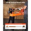 VEVOR Woodworking Lathe, 1.5 HP, Wood Lathe Machine with 0 to 3200 RPM Variable Speed, 16 x 40 in Workbench, Brushless DC Motor, Cast Iron Body, Tool Rest, for Medium to Large Projects Woodworking