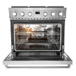36-Inch Gas Range Oven with 6 Sealed Burners, 6.0 Cu. Ft. Convection Oven, Stainless Steel Freestanding Range