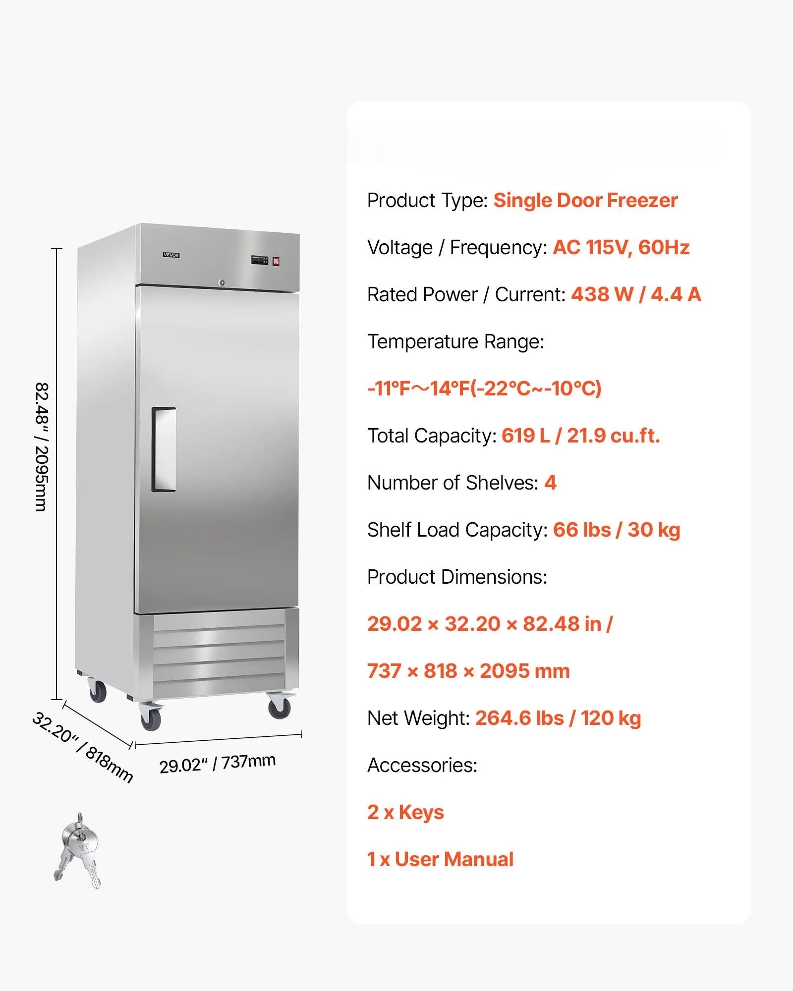 Commercial Reach-In Freezer – 29