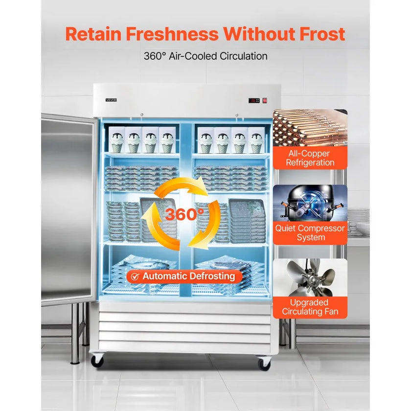 VEVOR Commercial Reach-In Freezer 54