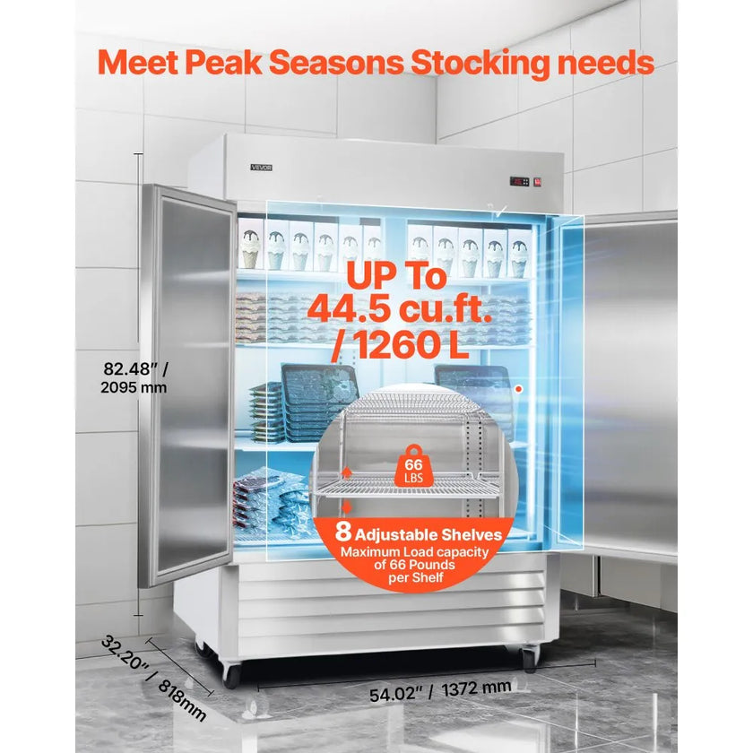 VEVOR Commercial Reach-In Freezer 54