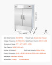 VEVOR Commercial Reach-In Freezer 54